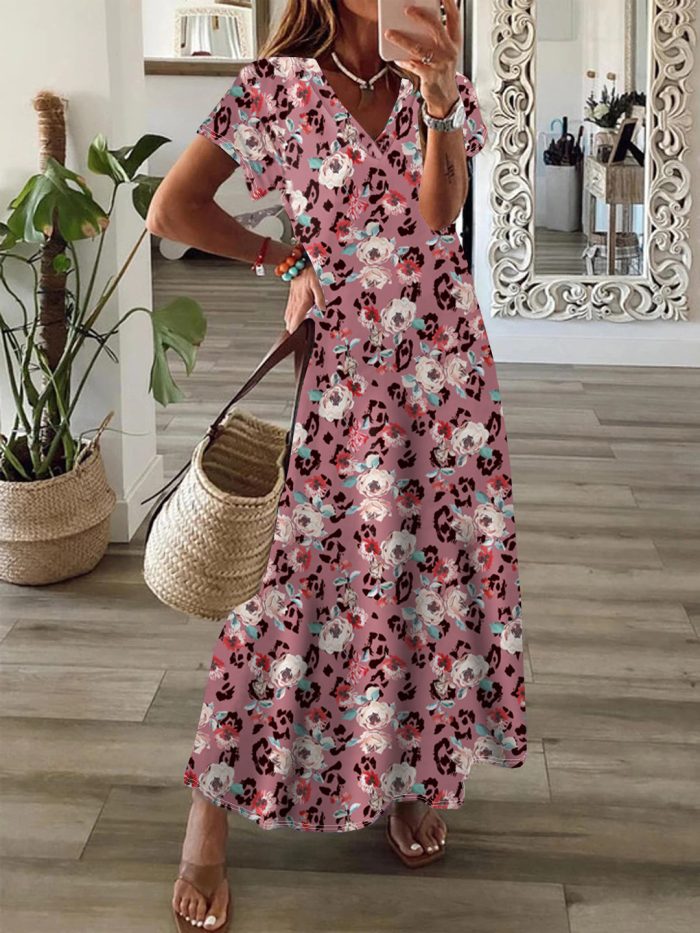 Bohemian Style Printed Large Swing Dress - Image 6